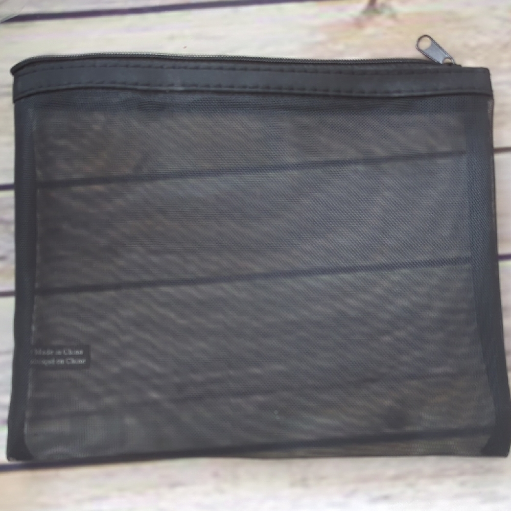 Black Mesh Makeup Bag